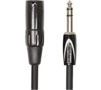 Roland Câble RCC-3-TRXM Black Series XLR mâle vers Jack stéréo 1 m Noir