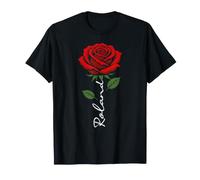 Roland Red Flower Art Prénom pour Hommes, Enfants, garçons T-Shirt