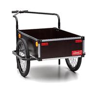 ROLAND Remorque vélo Professionnelle Caisse de Transport Chariot charrette charrette avec Double Timon Embrayage Bois Acier