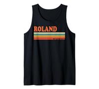 Roland Rétro Personnalisé Prénom Vintage Rayures Débardeur