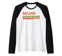 Roland Rétro Personnalisé Prénom Vintage Rayures Manche Raglan