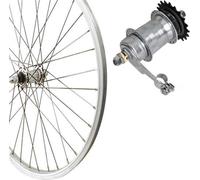 Roland Roue arrière 28, rétropédalage, argent, type de boîte, aluminium, RBN, accessoires
