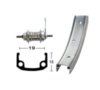 ROLAND Roue arrière complète 16 8.5 MM
