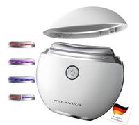 Rolandus® Gua Sha Électrique 4-en-1 - Appareil Massage Visage EMS & Vibration - Chaleur 45°C - LED 3 Couleurs - Soin Lifting & Anti-Rides pour Visage et Cou - Design Ergonomique USB-C