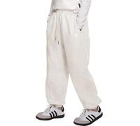 Rolanko Pantalons de Jogging pour Filles, Taille Élastique Pantalons de Sport en Coton Bas de Jogging d'École Coupe Ample, BlancGris, Taille : 10-11 ans/150