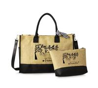 RolaOnly Cadeau Femme Personnalisés Sac Fourre-Tout avec Nom et Initiale Personnalisés Tote Bag avec zip Cadeau Anniversaire Noël Fête des Mères (# 2)