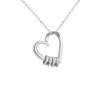 RolaOnly Collier Personnalisé Prénom Cœur Pendentif Personnalisé Gravure 2-6 Noms Argent/or Femme Bijoux Cadeaux pour Noël Anniversaire Fête des mères
