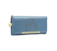 RolaOnly Personnalisé Portefeuille Femme Grand Format Photo et Nom Portefeuille avec Pochette de Monnaie Porte-Cartes Cadeau pour Femme Anniversaire Noël (Bleu)