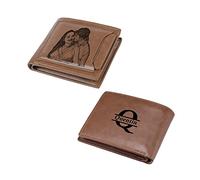 RolaOnly Portefeuille Porte-Carte avec Photo Prenoms Gravé Personnalisé Marron Porte-Carte pour Carte d'Identité/Carte Grise/Cartes de Crédit Cadeau de Anniversaire/Noël/Fête des Pères