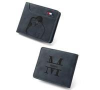 RolaOnly Portefeuilles pour Hommes Personnalisé Photo Portefeuille en Cuir Portefeuille Gravée Homme,Cadeaux de fête des pères pour Papa Grand-père Famille Petit ami (# 4)