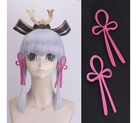 Role Play Wig For Inazuma City Kamisato Ayaka Cosplay Tiara Hair Crown Accessories Crown with Bow Gifts