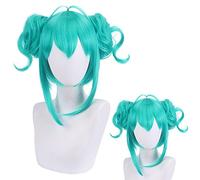 Role Play Wig For Miku White Bunny Cosplay Wig Women Comic Cos Blue Synthetic Hair With Buns