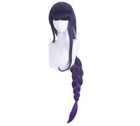 Role Play Wig For Raiden Shogun Game Genshin Impact Cosplay Wigs 110cm Long Braided Purple Mixed Wigs