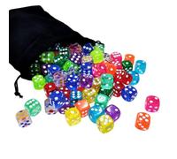 Role Playing Dice - 100pcs Dice Bulk Pack Game Drawstring Carrying