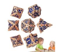 Role Playing Dice Ensemble de dés de jeu multi-côtés, grands dés colorés | Metal dnnd Dice Set Black Blue D & D Dice, Dragons Rôle de jeu de rôle, jouets pour Dive