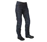 Roleff Racewear Jean Aramide Femme Pantalon Moto, Bleu, 33