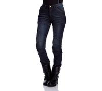 Roleff Racewear Jean Aramide Femme Pantalon Moto, Bleu, 35