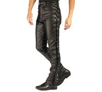 Roleff Racewear Pantalon Cuir avec Laçage Latéral, Noir, 38
