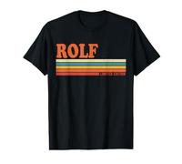 ROLF Prénom personnalisé Rayures Vintage T-Shirt Graphique avec Valeur