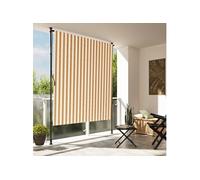 Rolgordijn voor buiten 200x270 cm stof en staal oranje en wit368771