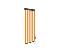 Vidaxl Store Roulant D'extã©Rieur 60x250 Cm Blanc Et Orange