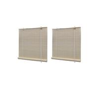 vidaXL Stores à rouleau Bambou naturel 2 pièces 120 x 160 cm 278742