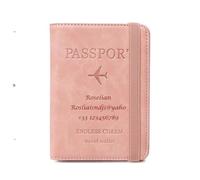 Rolianse Protege Passeport Personnalisable Etui Passeport personnalisé Protège Passeport avec Blocage RFID PU Pochette Passeport Anti-vol Organisateur de Voyage pour Billet d'avion Voyage Accessoires