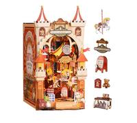 Rolife Book Nook, Booknook Parc d'Attractions Féerique Puzzle 3D Bois avec Lumière, Kit de Miniature à Construire soi-même, Décoration de Bibliothèque, Idée Cadeau Anniversaire Noël Créative
