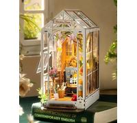 Rolife Book Nook Kit Maison Miniature à Construire DIY Maquette Adulte avec Lumières Décoration de Bibliothèque Livre Salon Booknook Puzzle 3D Bois Serre-Livres Diorama Idée Cadeau Femme