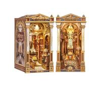 Rolife Book Nook Library of Wonders, Puzzle 3D en Bois, Kit de Maison Miniature DIY, Serre-Livres pour Décoration d'Étagère, Cadeau Créatif de Noël et d'anniversaire pour Adultes et Adolescents