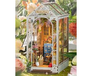 Rolife DIY Book Nook Kit Miniature Gardenhouse Puzzles 3D Modèle Kits de Construction Adult avec Lumières LED Etagère Décor Romantique Fleur Noël Cadeau pour Femmes 176 PCS (TGB06)