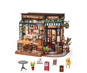 Rolife Kit de Maison Miniature à Construire - Restaurateur Tipsy, Maquette pour Adultes, Idée de Décoration pour Bureau Book Nook