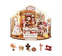 Rolife Maison de Poupée Atelier de Couture d’Elsa Maison Miniature Kit de Modèle en Bois Style Vintage Rustique Décoration Cadeau d’Anniversaire pour Elle