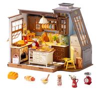 Rolife Maison de Poupée Cuisine de Boulangerie Kit DIY Maison Miniature Kits de Modélisme Book Nook Bibliothèque Décoration d'Intérieur Cadeau d'anniversaire