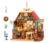 Rolife Maison de Poupée DIY Adulte, Clockwise Clocks, 739 Pièces | Maison de poupée miniature de 739 pièces avec deux lumières et une boutique d'horloger détaillée à l'échelle 1:18.
