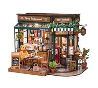 Rolife Maison de Poupée Restaurant Tipsy DIY Maison Miniature Kit Café Miniature Kit de Modèle Décoration Intérieure Cadeau d'anniversaire pour Enfants et Adultes