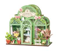 Rolife Maison de Poupée Série Mini Magasin Maquette Kit de Maison Miniature Maquette en Bois Book Nook Kit Décoration Intérieure Cadeau d'anniversaire pour Adultes (Jardin à Fontaine)