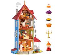 Rolife Maison des Moumines, Maison de Poupée en Bois avec LED Lumière | Niveau Intermédiaire, 7 Heures, 4 Etages et 4 Figurines, Décoration d'Intérieur, Cadeau Créatif pour les Fans des Moomins