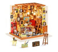 Rolife Maison Miniature à Construire Maquette en Bois avec Lumière LED Bricolage Kit DIY Adulte Décoration de Maison de Poupée de Bibliothèque Puzzle 3D Diorama Idée Cadeau