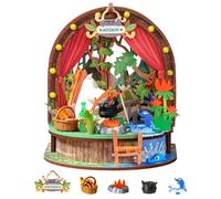 Rolife Maison Miniature Camp de Moumine Troll, Maison de Poupée en Bois Vallée des Moomins, Accessible aux Débutants, Cadeau pour Noël, Maquette Anti-Stress, 1,5 Heures