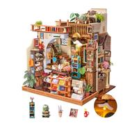 Rolife Maison Miniature Kit, Pagestory Books, Librairie Vintage Book Nook | Niveau Avancé, 25 Heures, Maison de Poupée en Bois Artisanal Complexes, Maquette LED, Décoration Intérieure, Cadeau Créatif