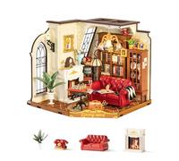 Rolife Maison Miniature Le Salon Vintage de Catherine, 284 pièces Maquette Maison 3D Puzzle Maison de Poupée en Bois 3D à Construire Book Nook pour Adultes et Adolescents Pas de Colle nécessaire