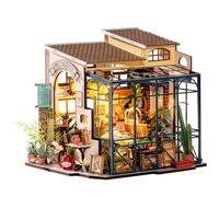 Rolife Mini House Set - La boutique de fleurs d'Emily, Mini maison de poupée, Puzzle 3D avec éclairage LED, Jeu de construction en bois, Objet de décoration à collectionner, Cadeau pour adolescents et