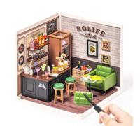 Rolife Miniature Maison Super Monde Maison de Poupée Maquettes et Accessoires Hobbies des Femmes Cadeau d'anniversaire de Noël pour Adultes (Leisure Cheers Bar)