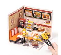 Rolife Miniature Maison Super Monde Maison de Poupée Maquettes et Accessoires Hobbies des Femmes Cadeau d'anniversaire de Noël pour Adultes (Burgers Yum Yum)