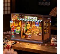 Rolife Nostalgic Corner Shop Maison Miniature à Construire avec Lumières | Japan DIY Book Nook Kit Adulte , Puzzle 3D en Bois, Booknook Japonais Serre-livres, Décor de Bibliothèque, Cadeau Créatif