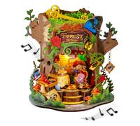 Rolife Puzzle 3D en Bois Forest Tea Party avec Boîte à Musique | 171 Pcs Maquette Miniature en Bois à Construire DIY avec 2 Mélodies, Scène Forestière Lumineuse, Décor Maison Cadeau Créatif