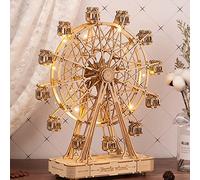 Rolife Puzzle 3D Grande Roue Maquette en Bois à Construire Jigsaw Puzzles Modélisme DIY Kit de Construction Loisirs Créatifs Adultes Décoration de Bureau Zen (TGN01)