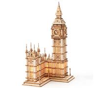 Rolife Puzzle 3D Maquette en Bois a Construire pour Adulte Kits de Modèles de Bricolage Construction Jouet 220 Pièces, Big Ben