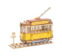 Rolife Puzzle 3D Maquette en Bois a Construire pour Adulte Tramway, Kits de Modèles de Bricolage Construction Jouet, Tramcar